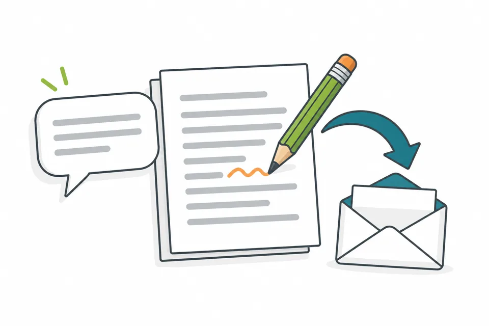 Reader feedback, a correction pencil and an updated document