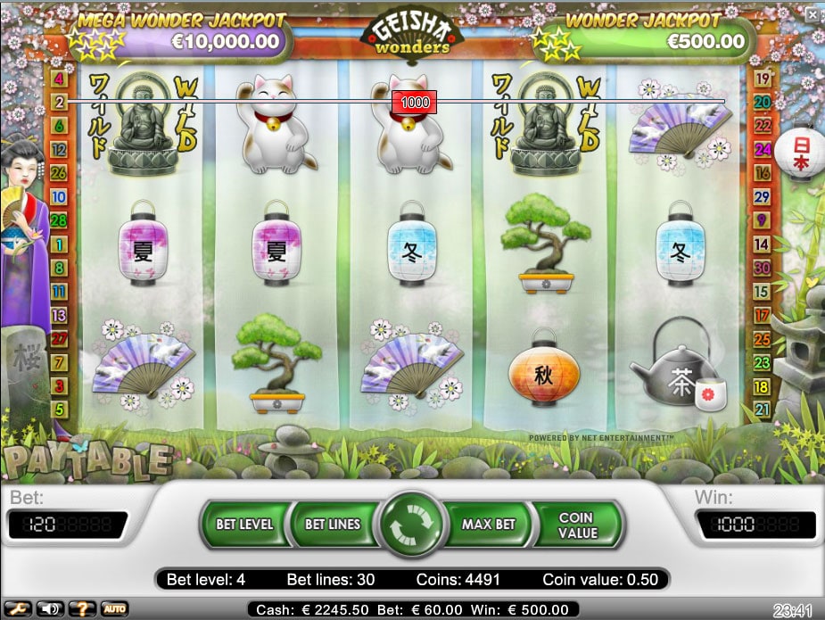 Geisha Wonders Progressive Jackpot
