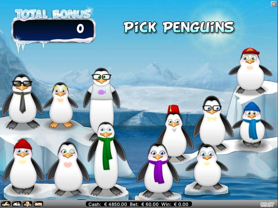 Icy Wonders Penguin Bonus Game