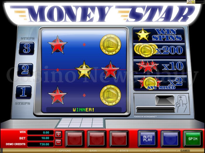 Money Star Slot microgaming