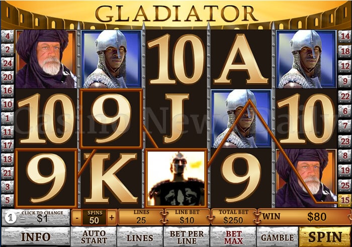 gladiator slot playtech