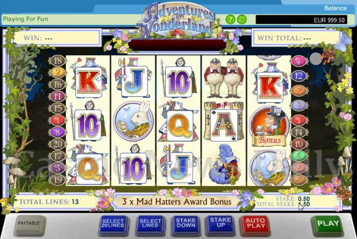 Adventures in Wonderland Online Slot