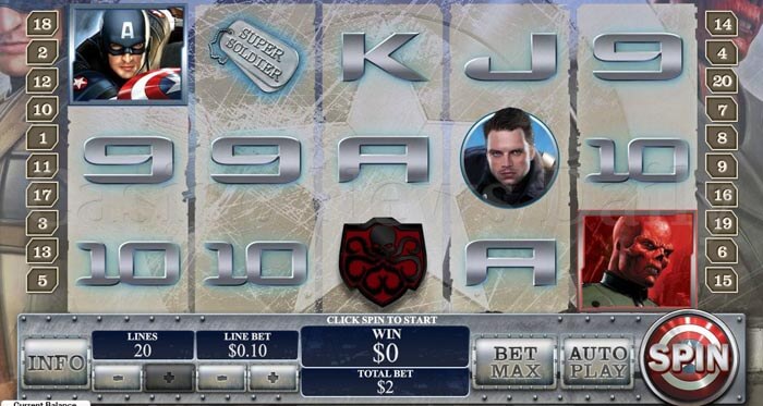 Captain America The First Avenger Slot playtech