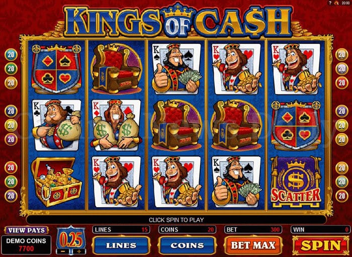 Kings of Cash Slot microgaming
