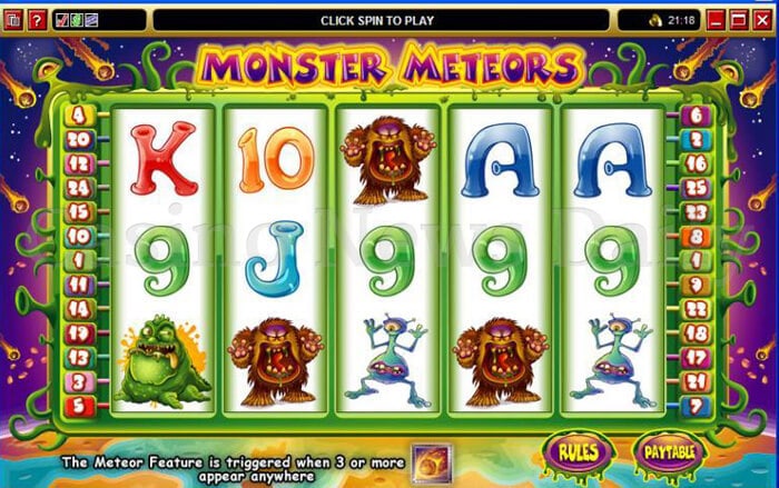 Monster Meteors Slot microgaming