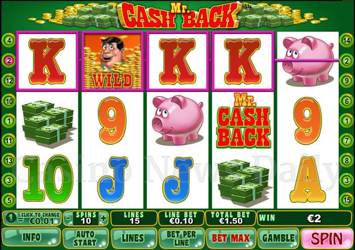 Mr CashBack Video Slot Playtech