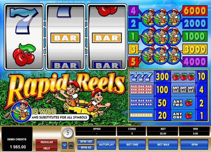 Rapid Reels Slot microgaming