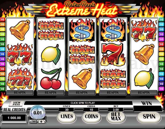 Retro Reels Extreme Heat Slot microgaming