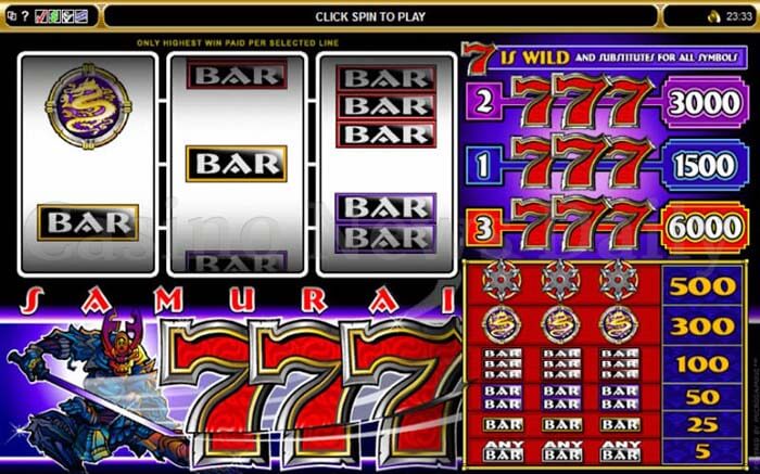 Samurai 7's Slot microgaming