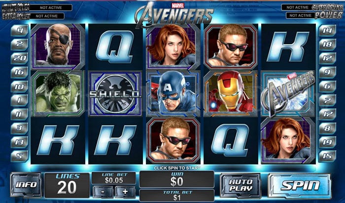 The Avengers Slot playtech