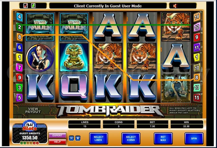 Tomb Raider Slot microgaming