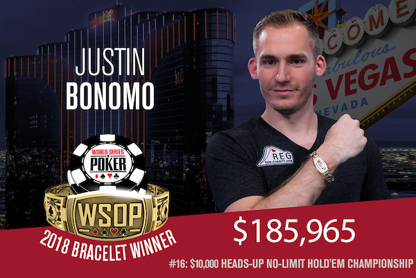 Justin Bonomo Takes Down 2018 WSOP $10,000 Heads-Up Championship for 4th Back-to-Back Win