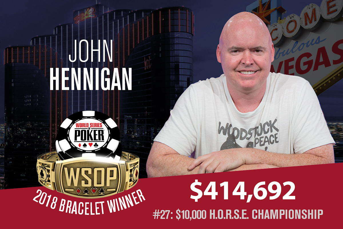 John Hennigan Wins 2018 WSOP H.O.R.S.E. Championship for Fifth Gold Bracelet