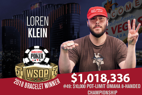 Loren Klein Wins 2018 WSOP $10,000 Pot-Limit Omaha 8-Handed Championship for Third Bracelet