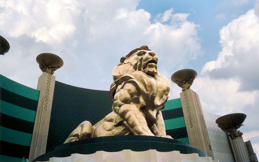 MGM Places Lion Mascot at Springfield Casino Entrance ahead of August 24 Opening