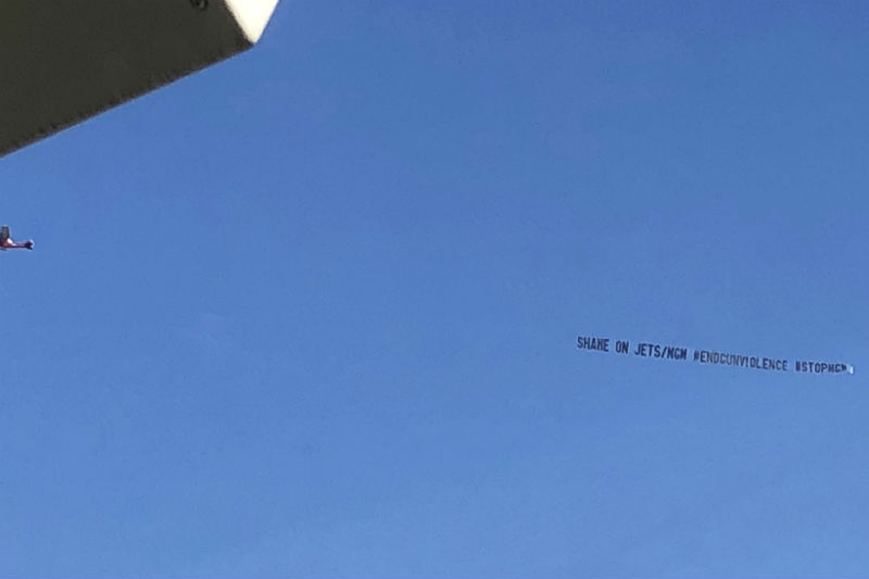 Airplane Banner Slams New York Jets/MGM Partnership