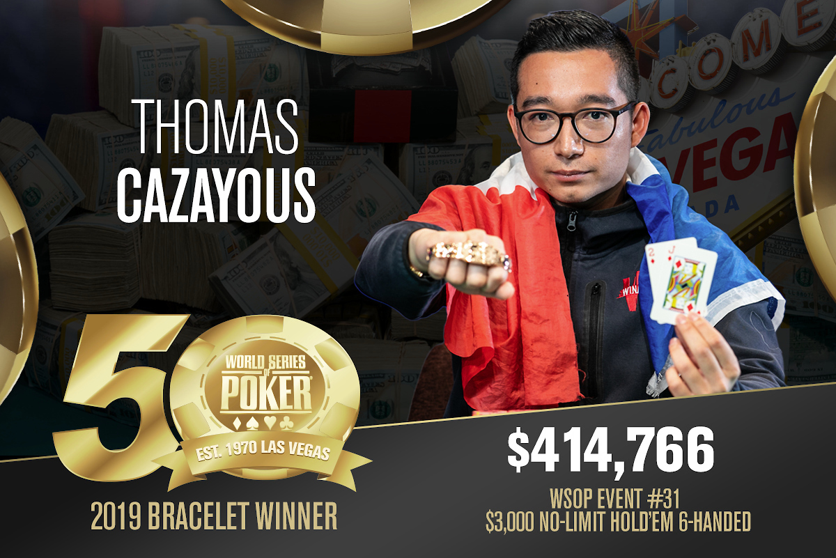 Thomas Cazayous Wins WSOP $3,000 No-Limit Hold’em 6-Handed