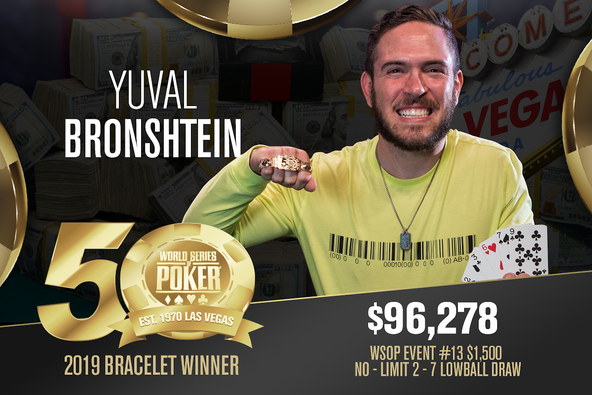 Yuval Bronshtein Wins WSOP $1,500 No-Limit 2-7 Lowball Draw after Tough Final Day