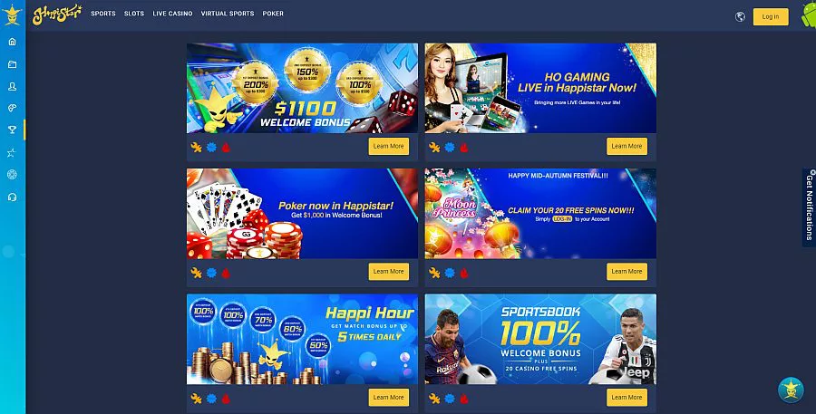 HappiStar Casino promotions