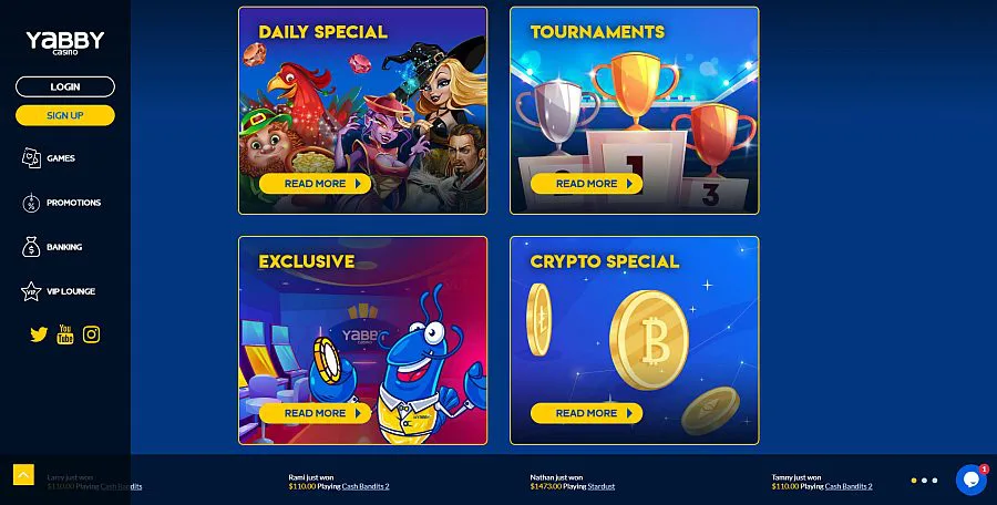 Yabby Casino Promotions