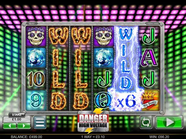 Danger High Voltage slot reels