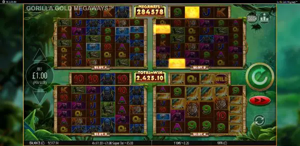 Gorilla Gold Megaways slot reels