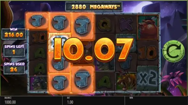 Primal Megaways slot reels