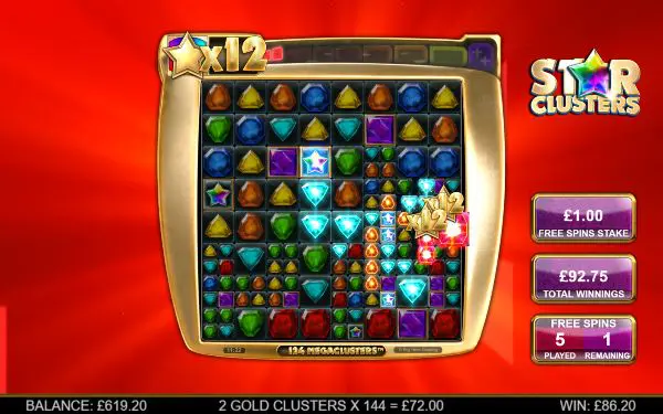 Star Clusters slot reels