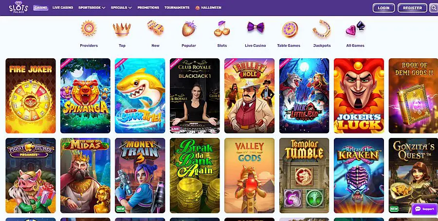 Παιχνίδια Slotspalace