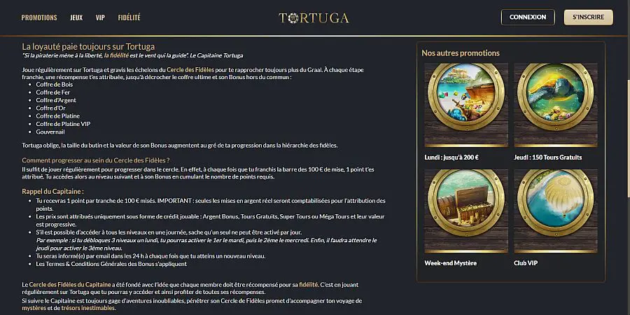 Promotion Tortuga Casino