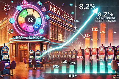New Jersey’s Total Gaming Revenue Rises 8.2% in July 2024 Despite In-Person Decline