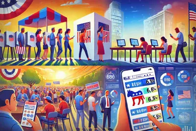 Political Prediction Markets Surge as US Election Day Nears