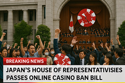 Japan’s House of Representatives Passes Bill to Ban Online Casinos