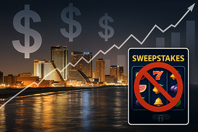 New Jersey Gaming Revenue Tops $606M as Sweeps Ban Takes Effect