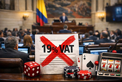 Colombian Senate Blocks Permanent VAT on Online Gambling
