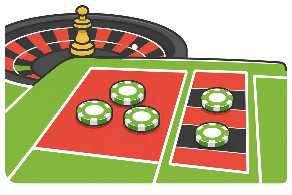 Three units on red and two units on a roulette column