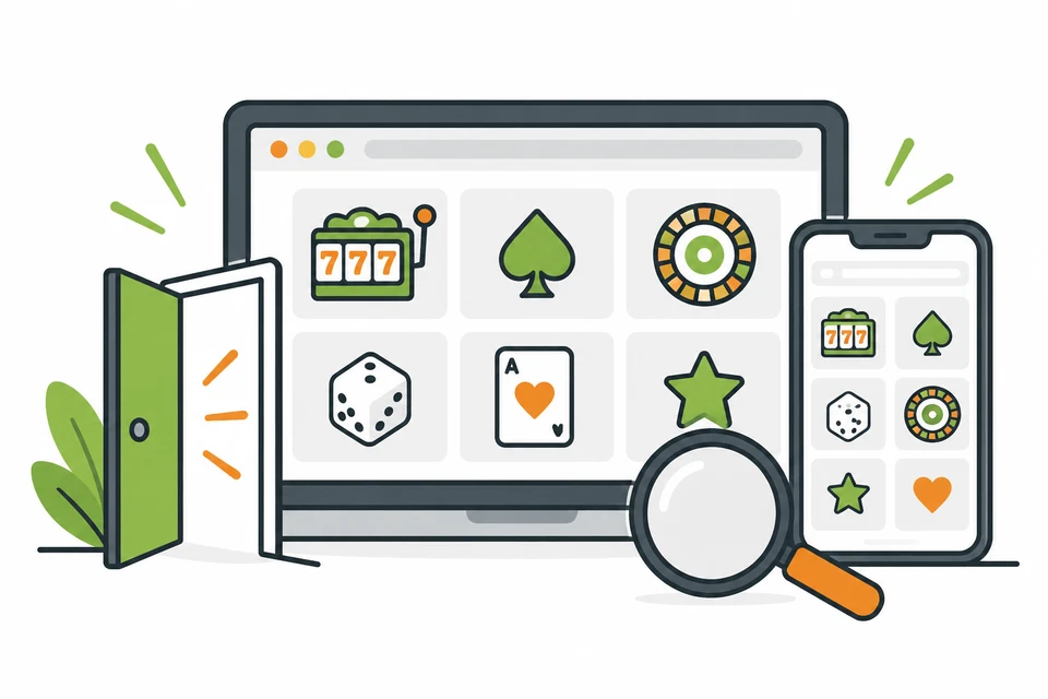 Exploring a casino game library