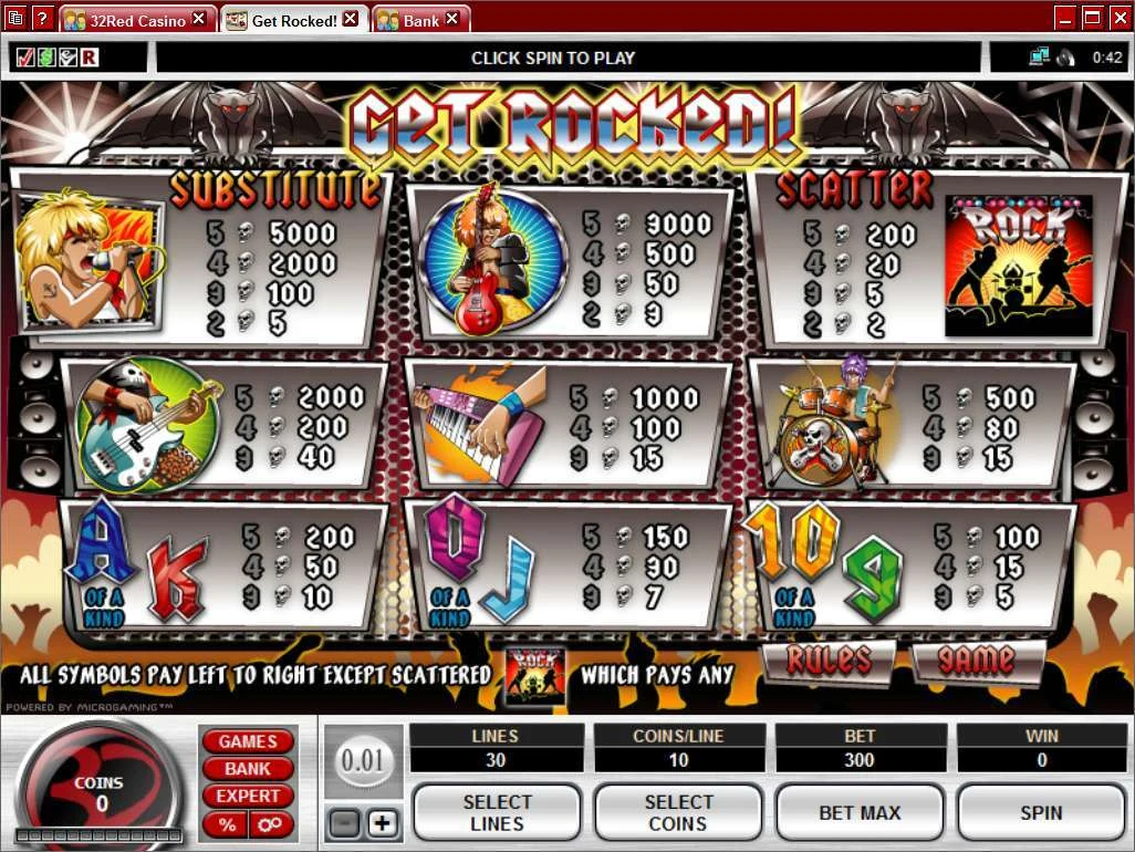 Get Rocked Microgaming archived screen 2