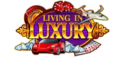 Living in Luxury Slot title artwork
