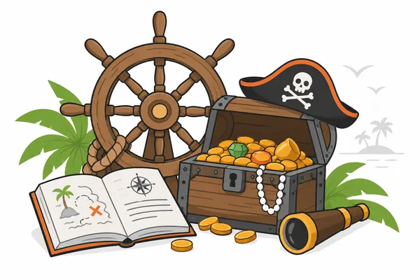 Pirates Slots themed illustration