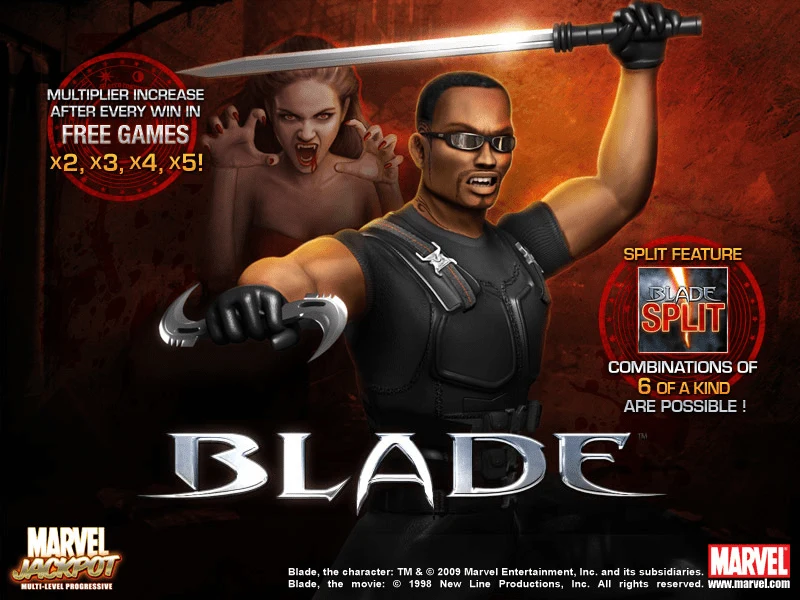 Blade Progressive Jackpot Slot title artwork