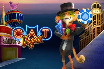 Cat in Vegas Progressive Jackpot Slot title artwork