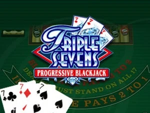 Triple Sevens Progressive Jackpot Blackjack title artwork