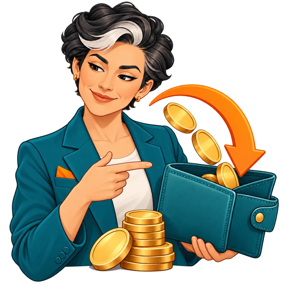 CND illustrated guide explaining returned coins and a wallet