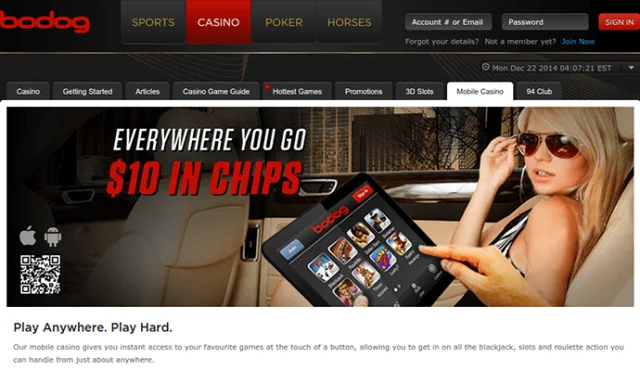 Bodog Casino screenshot