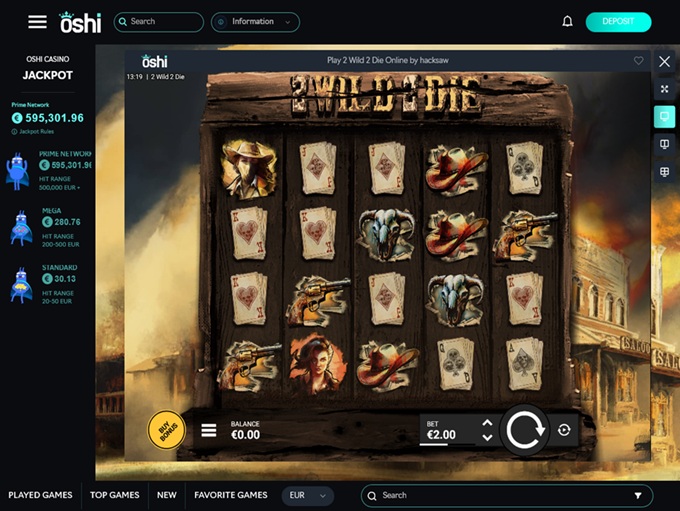 Oshi Casino 20.11.2025. Game 1