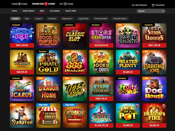 PokerStars Casino Lobby 