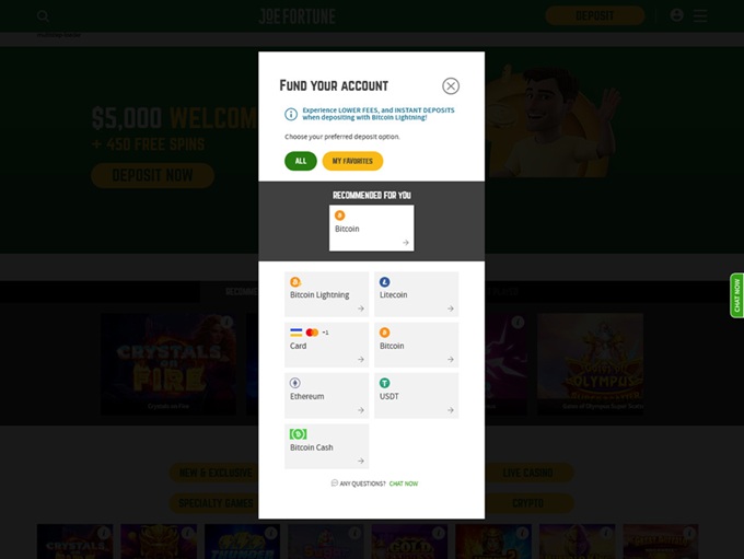 Joe Fortune Casino 20.10.2025. Bank