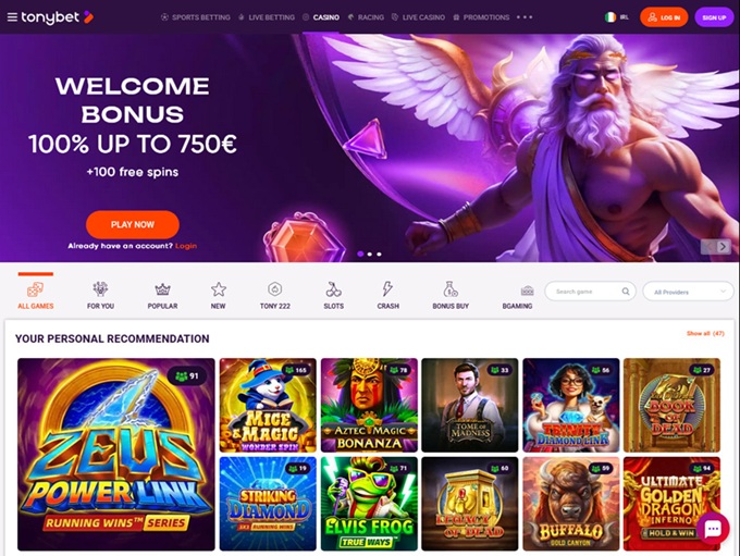 TonyBet Casino 17.07.2025. Hp 