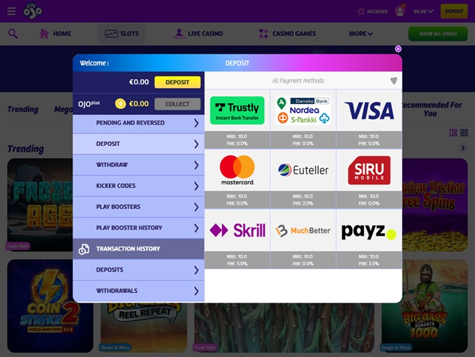 PlayOJO Casino 05.12.2025. bank 